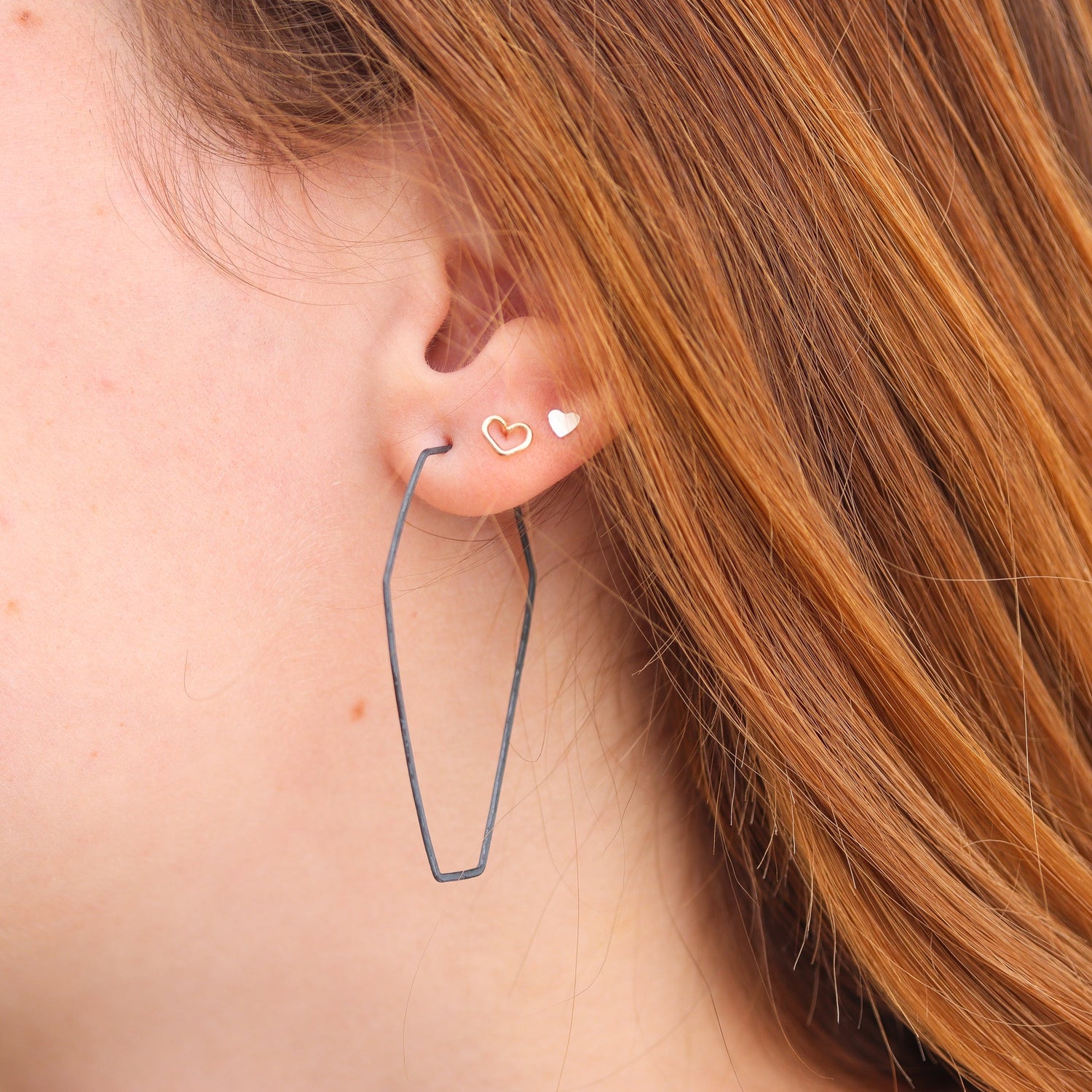 Large Coffin Hoops