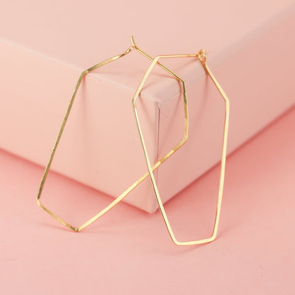 Large Coffin Hoops