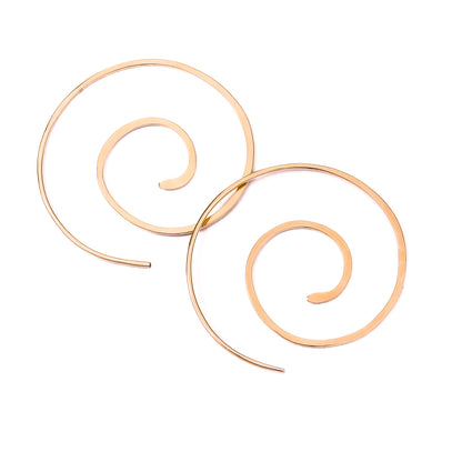 Large Spiral Hoop Earrings