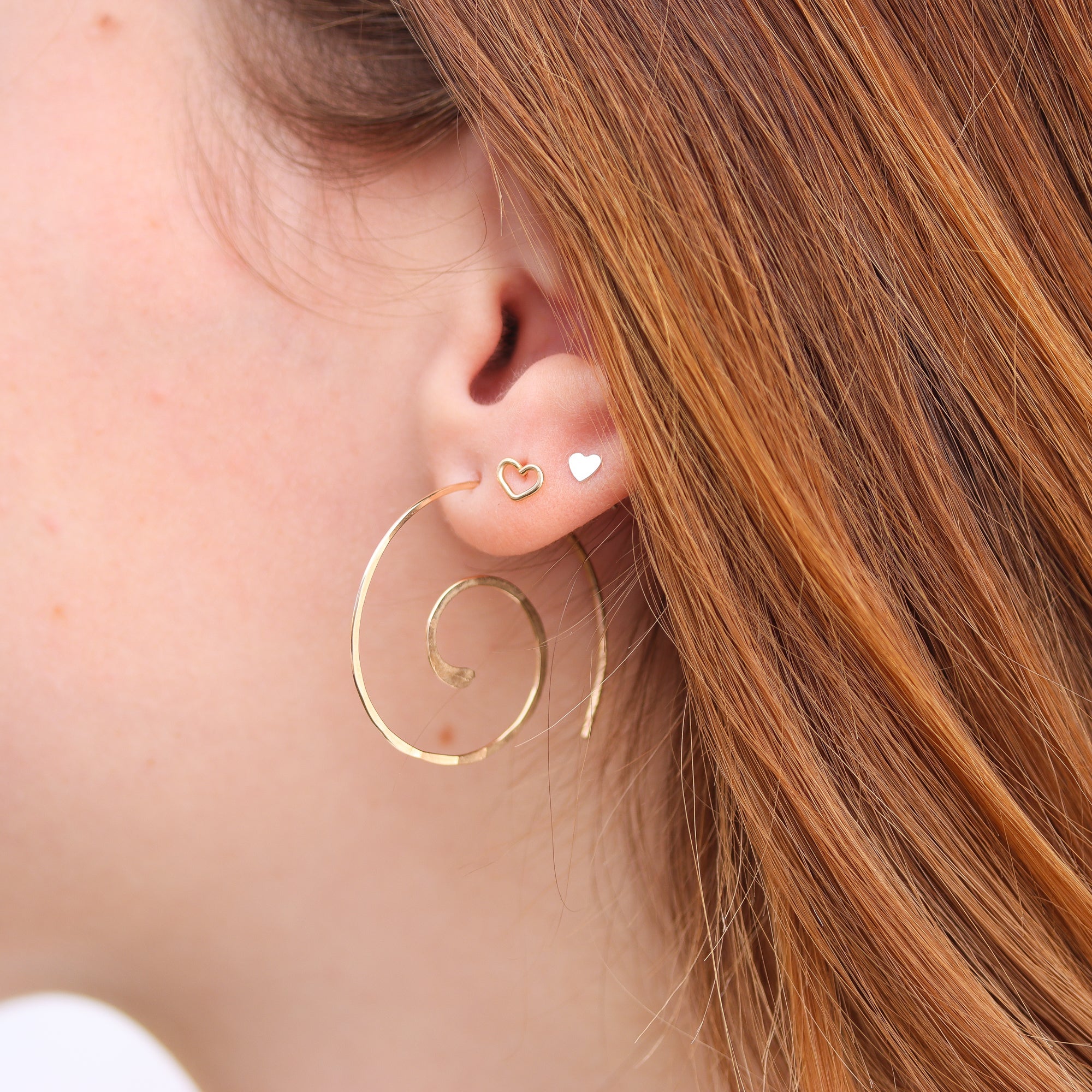 Large Spiral Hoop Earrings