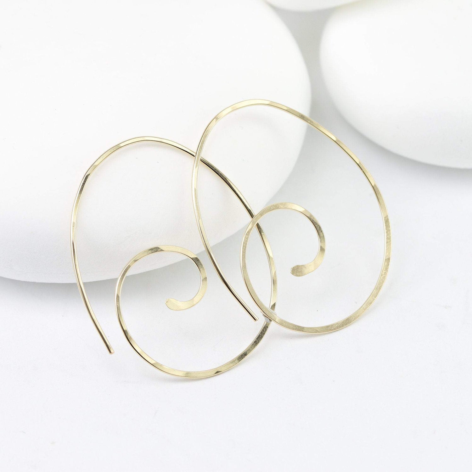 Large Spiral Oval Hoops