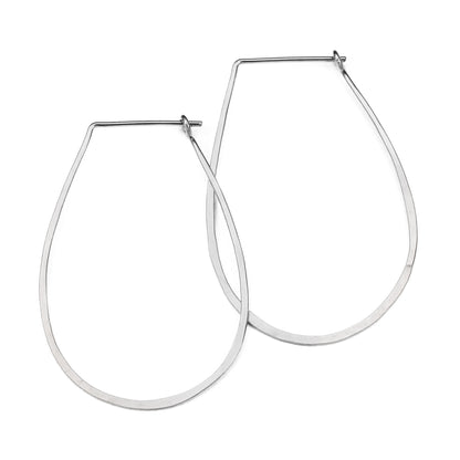 Large Teardrop Hoop Earrings