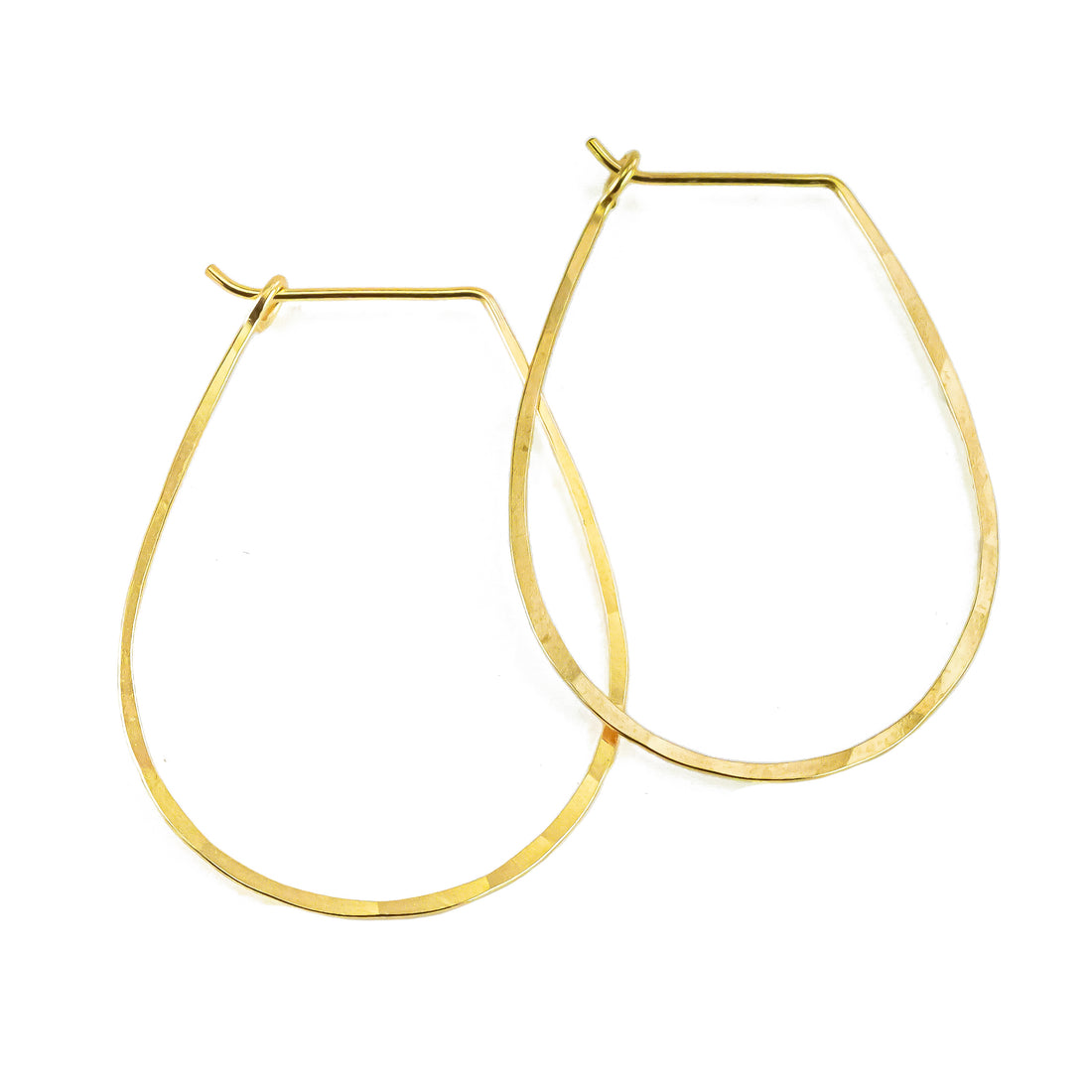 Large Teardrop Hoop Earrings