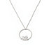 Mini Herkimer Frame Necklace in Gold