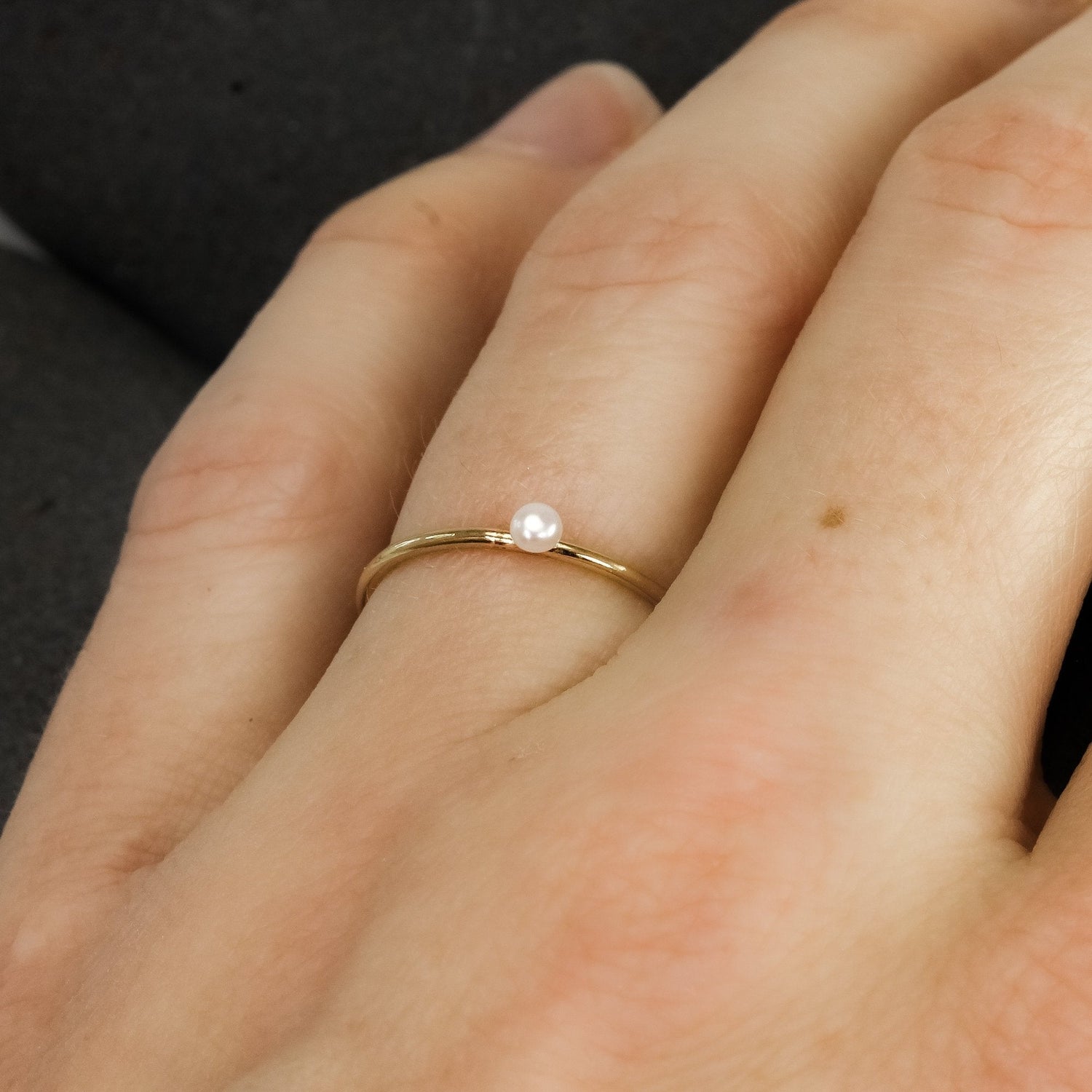 Small Pearl Ring Mini Pearl Ring Gold – J&CO Jewellery
