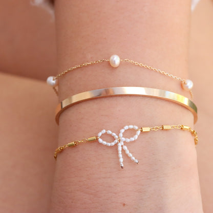 Pearl Bow Bracelet