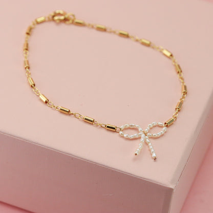 Pearl Bow Bracelet
