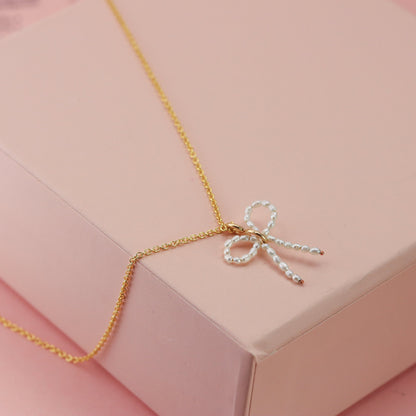 Pearl Bow Necklace