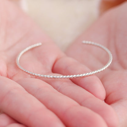 Silver Cuff Set - Matte and Ropes