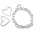 Silver Hearts Bracelet and Hoops Set