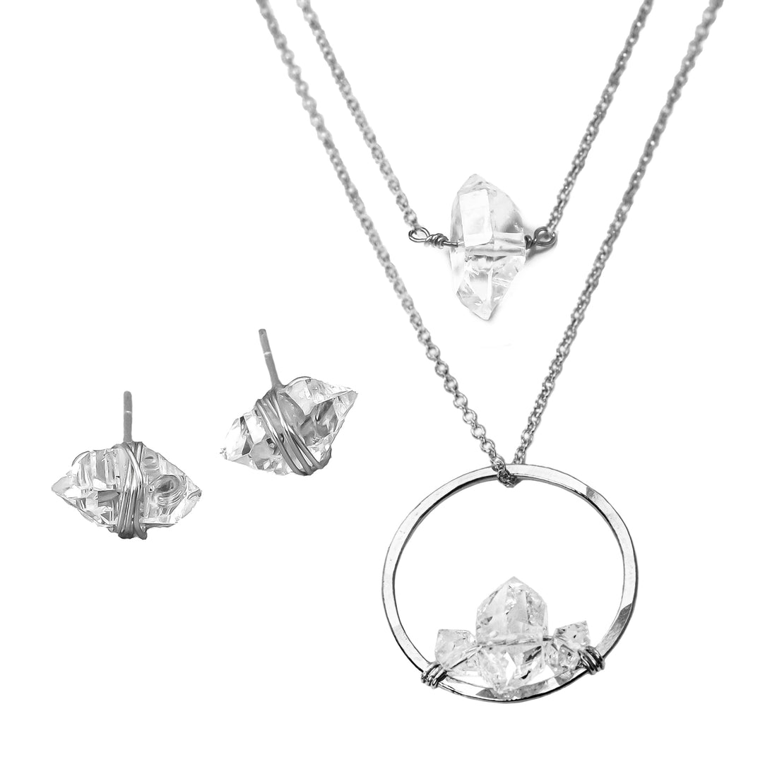 Silver Herkimer Set