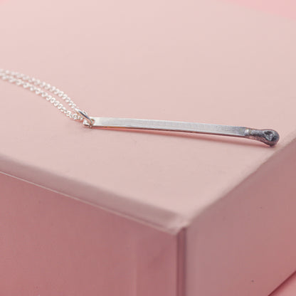 Silver Matchstick Necklace
