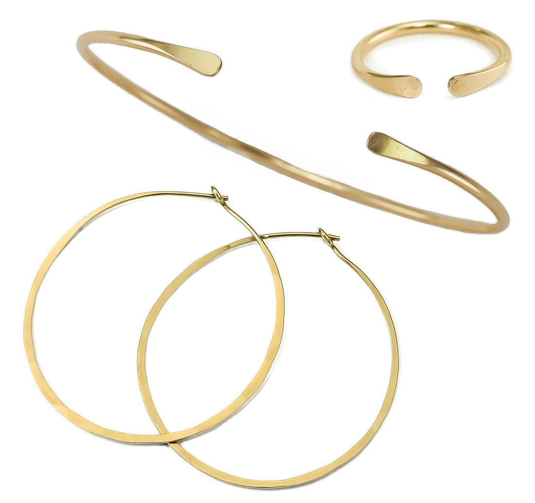 Smooth Cuff Set in Gold