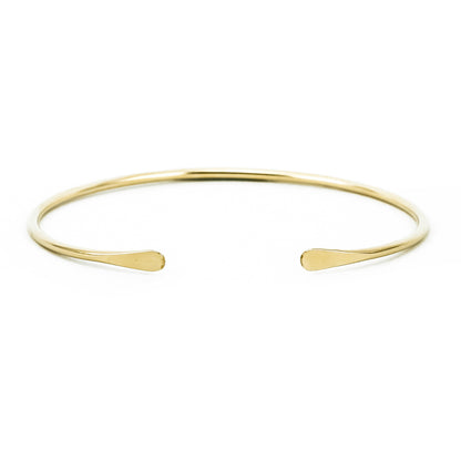 Smooth Thin 14K Gold Cuff Bracelet