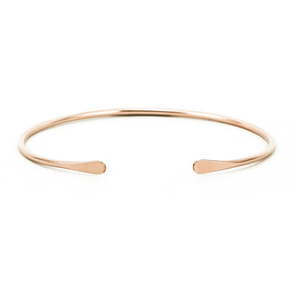 Smooth Thin Rose Gold Cuff Bracelet