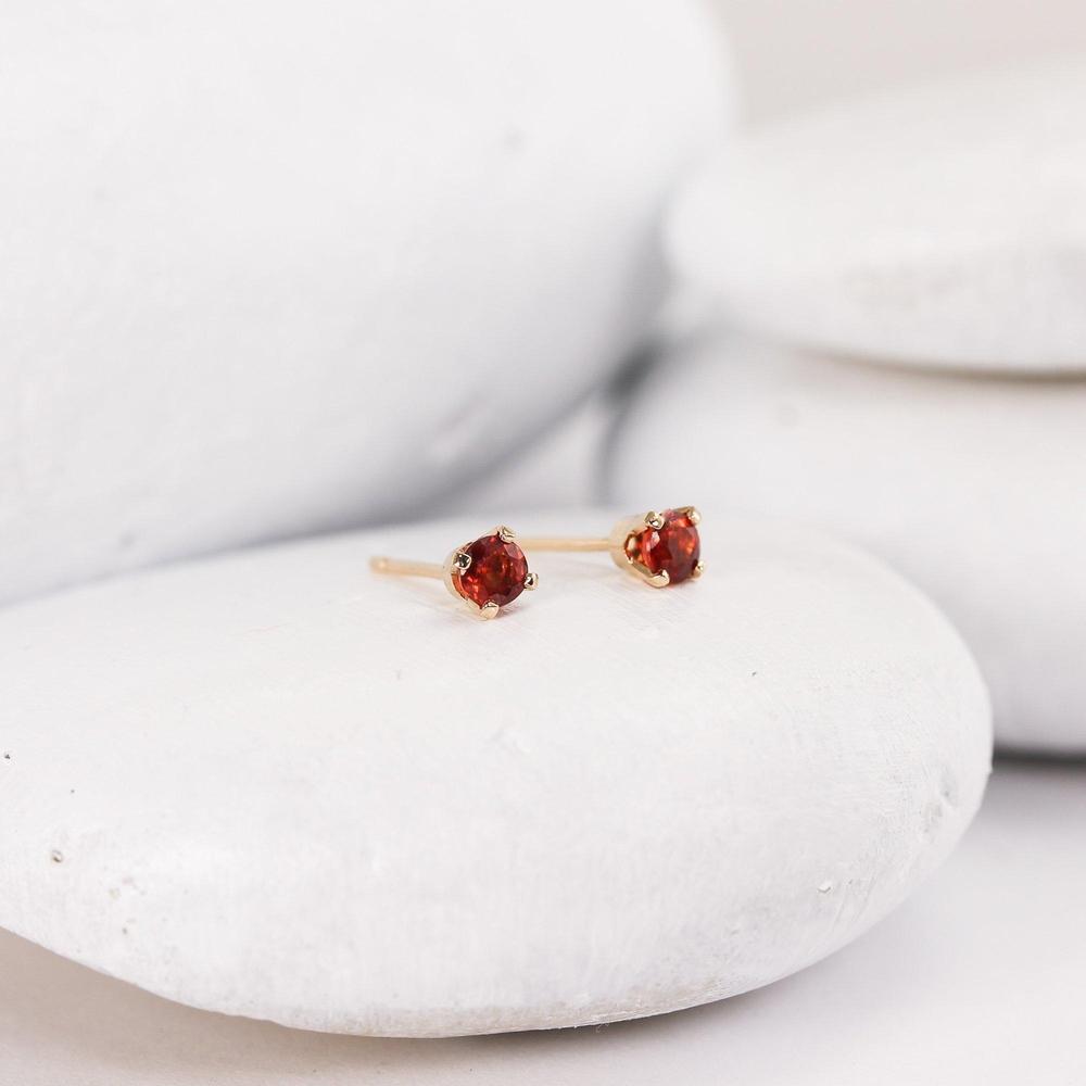 Solid 14K Gold Sapphire Studs