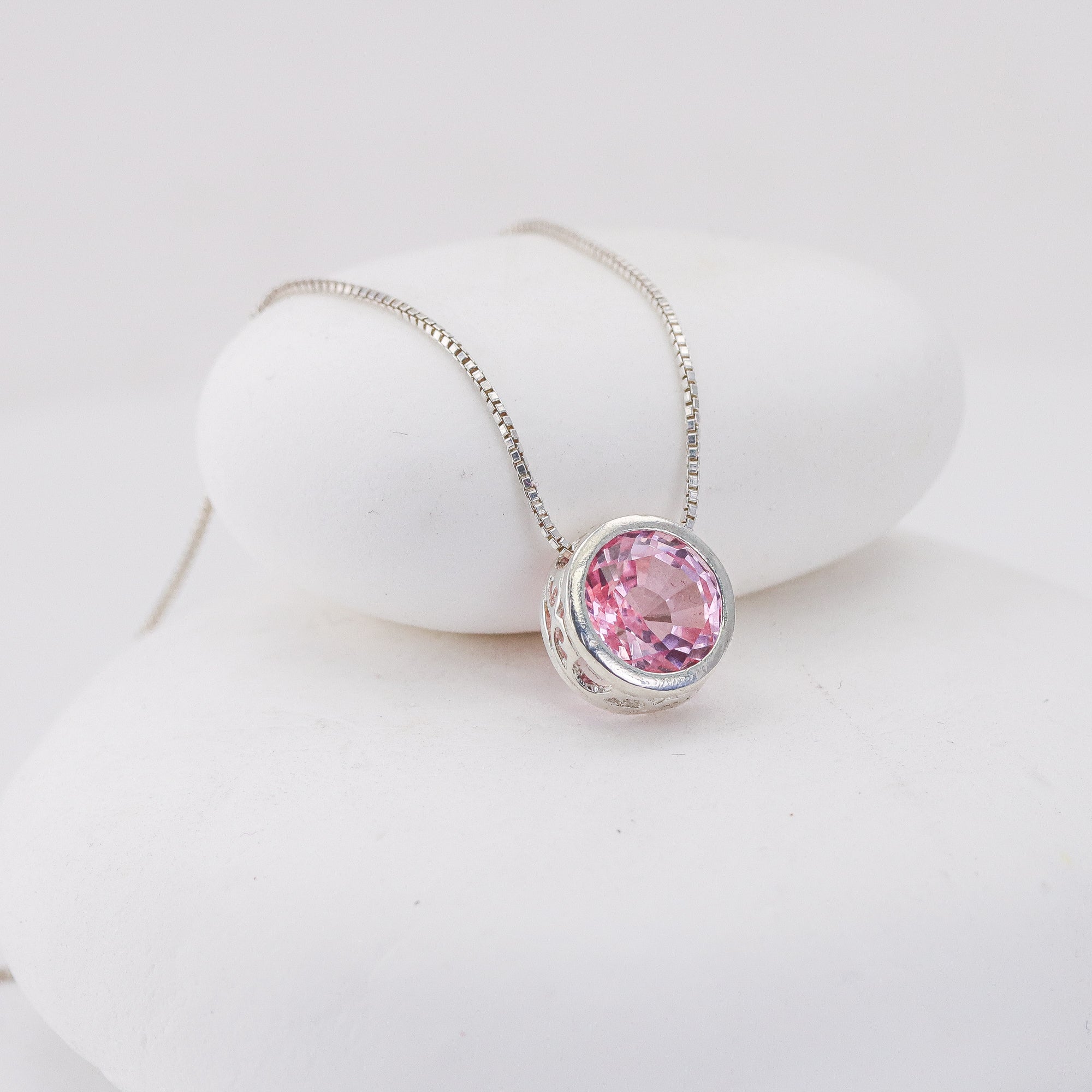 Solitaire Birthstone Slider Necklace