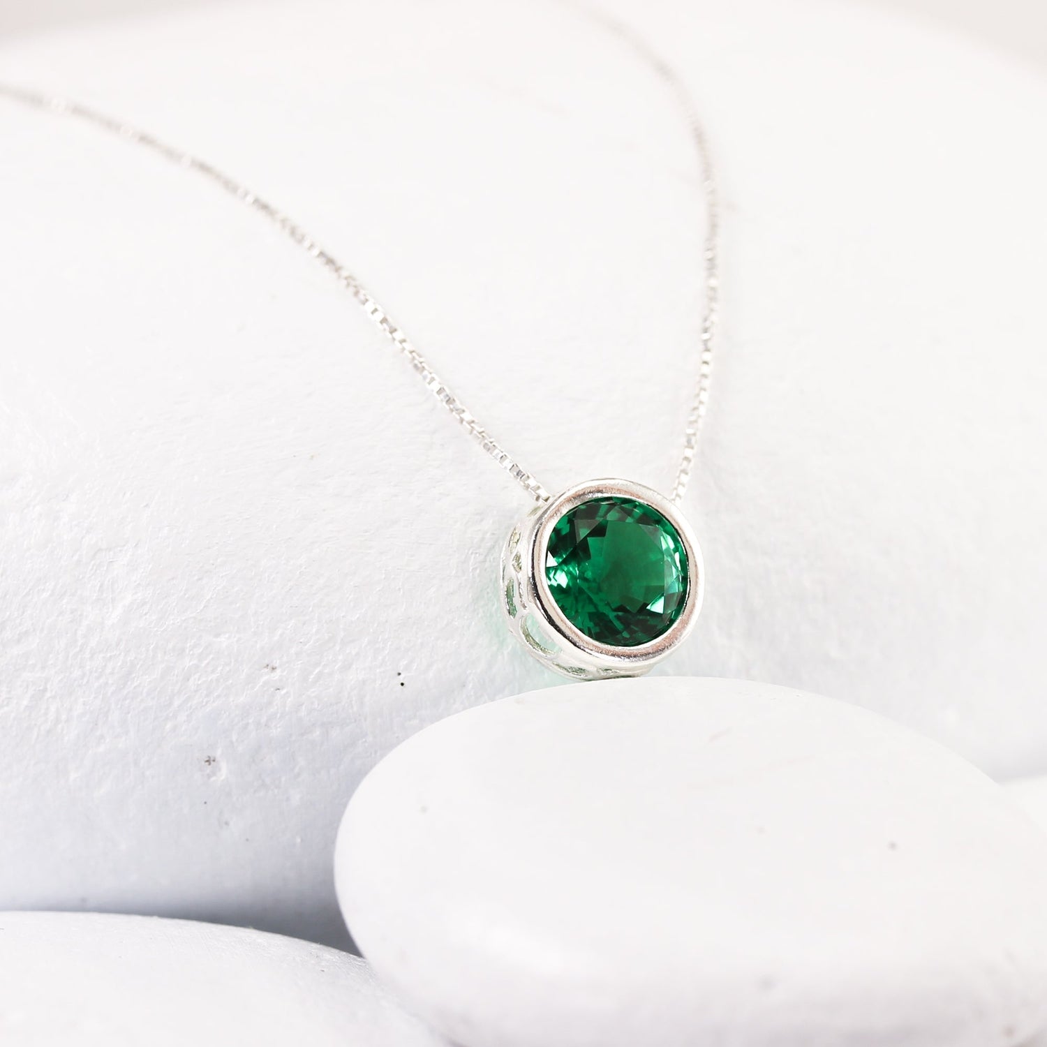 Solitaire Birthstone Slider Necklace