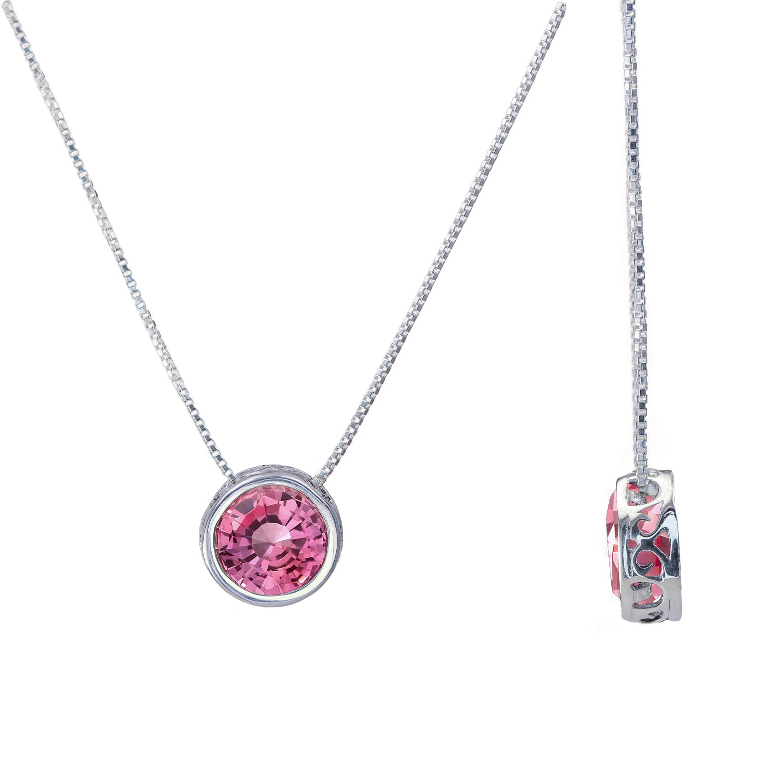 Solitaire Birthstone Slider Necklace