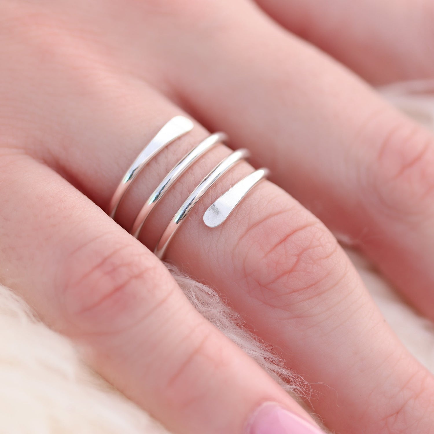 Spiral Ring in Silver, Gold or Rose Gold