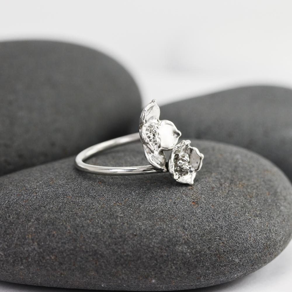 succulent ring Succulent Flower Ring in Silver