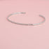 Thin Hammered 14K White Gold Cuff Bracelet