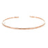 Thin Hammered Rose Gold Cuff Bracelet