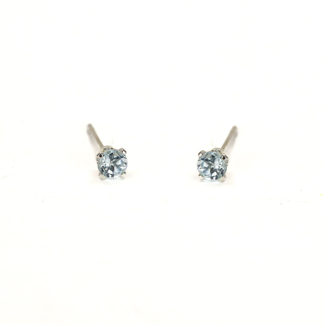 Tiny Aquamarine Stud Earrings