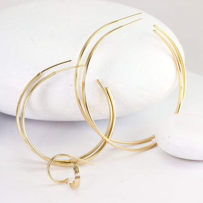 Tiny Huggie Gold Hoops, .5 Inch