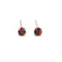 Tiny Red Garnet Stud Earrings