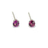 Tiny Silver Rhodolite Garnet Studs