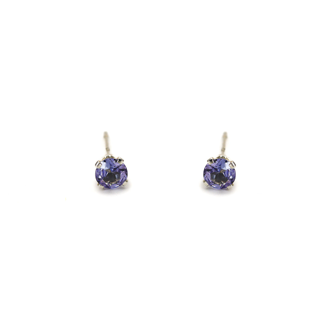Tiny Tanzanite Stud Earrings