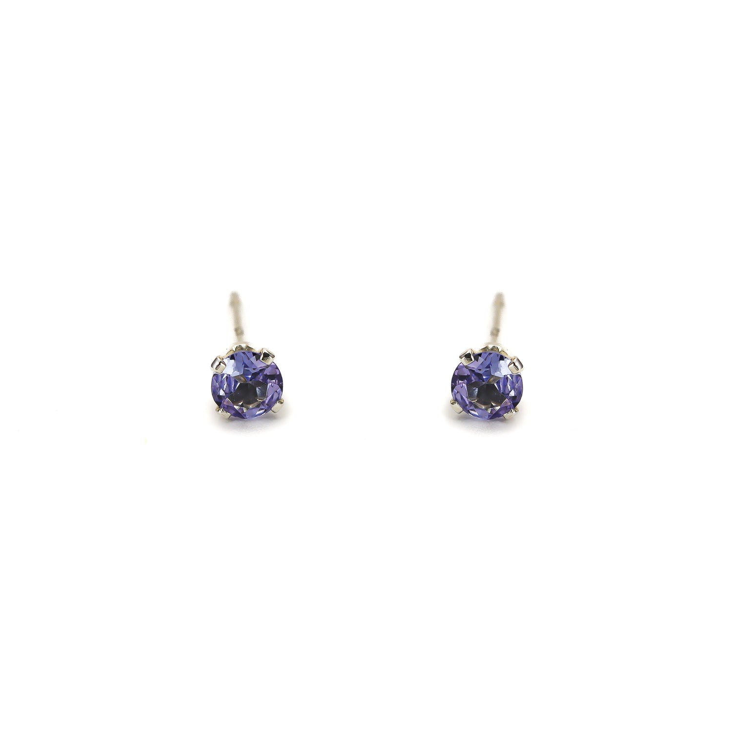 Tiny Tanzanite Stud Earrings