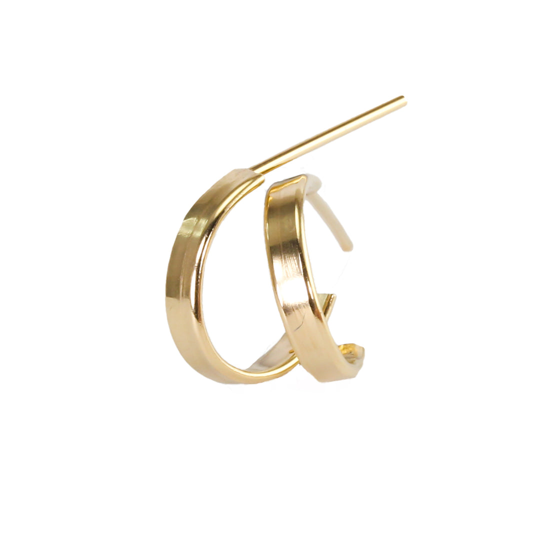 Tiny Wide Huggie Hoops