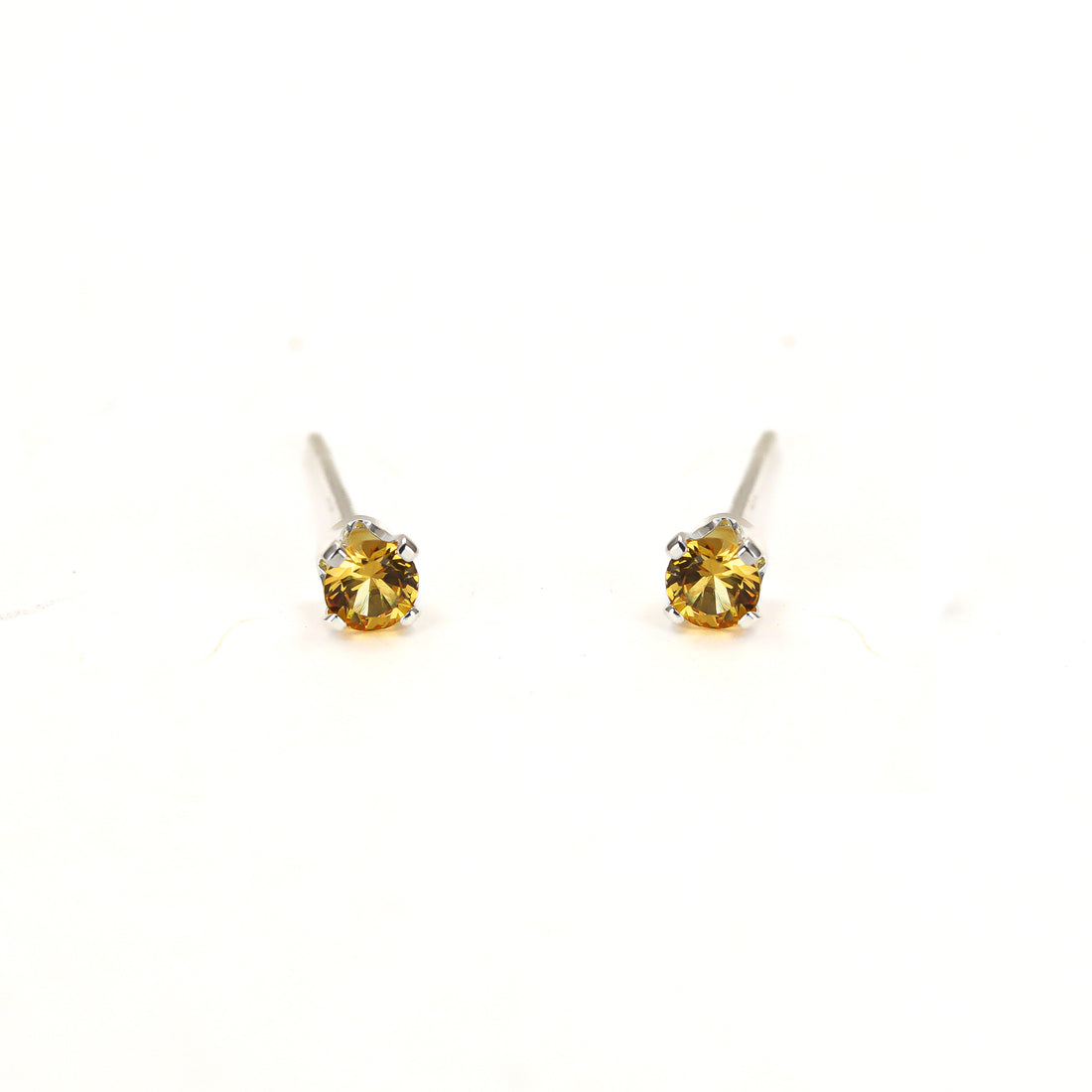 Tiny Yellow Sapphire Studs