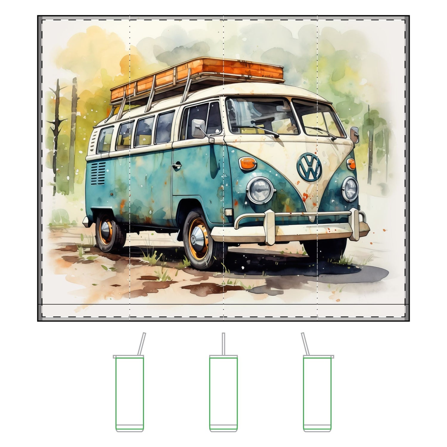 VW Camper Van 20oz Tumbler – Perfect for Travel Lovers &amp; Adventure Enthusiasts
