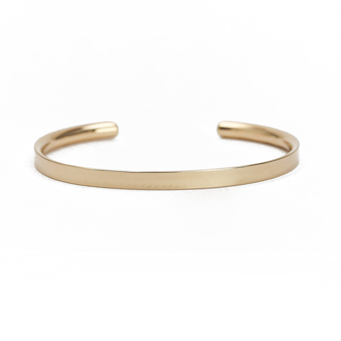 Wide Flat Gold Cuff Bracelet