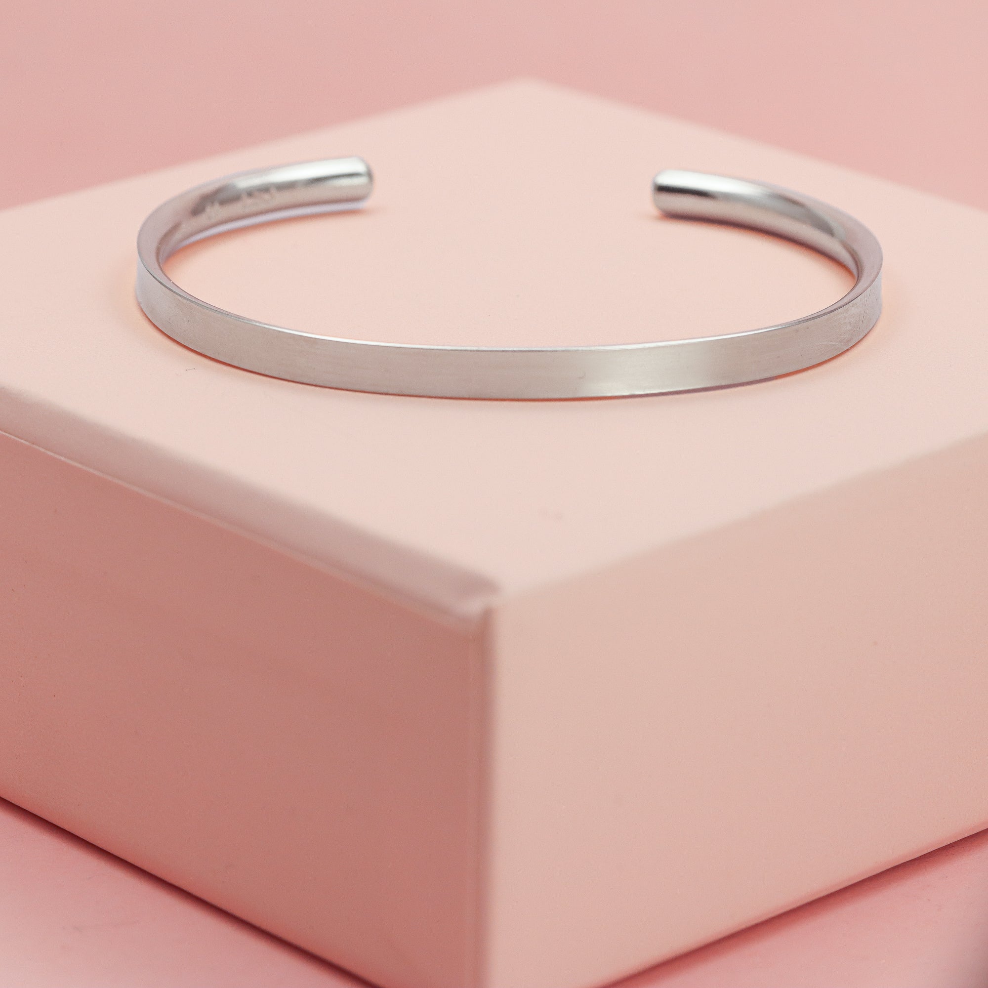 Wide Flat Silver Cuff Bracelet