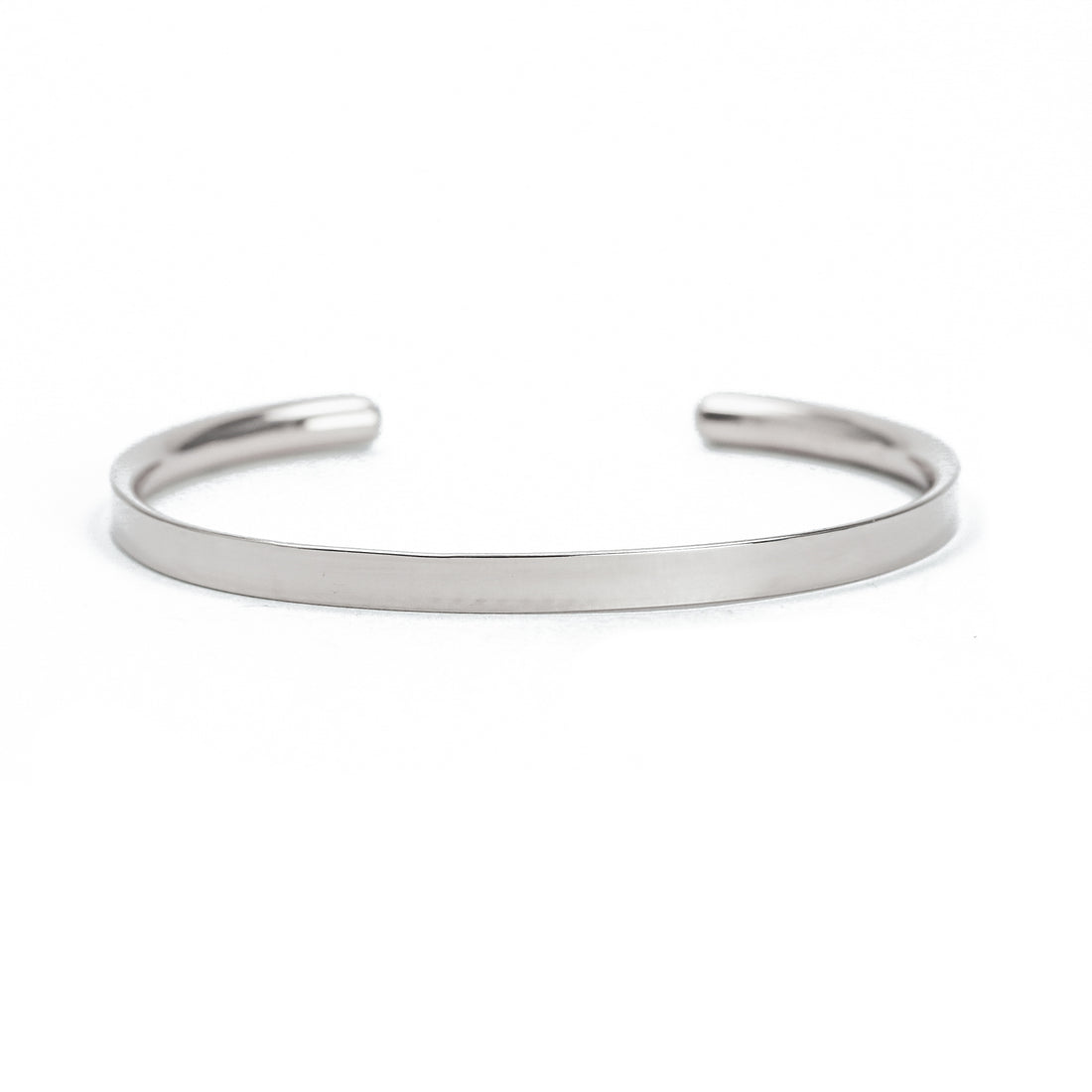 Wide Flat Silver Cuff Bracelet