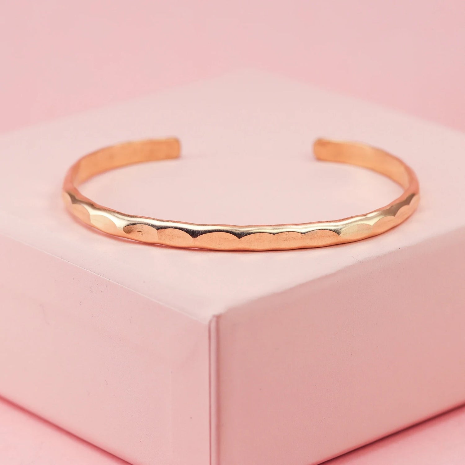 Wide Hammered Brass Cuff Bracelet