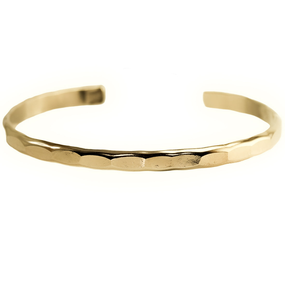 Wide Hammered Gold Cuff Bracelet