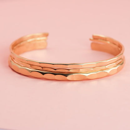 Thin Hammered Brass Cuff