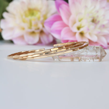 Thin Hammered Brass Cuff
