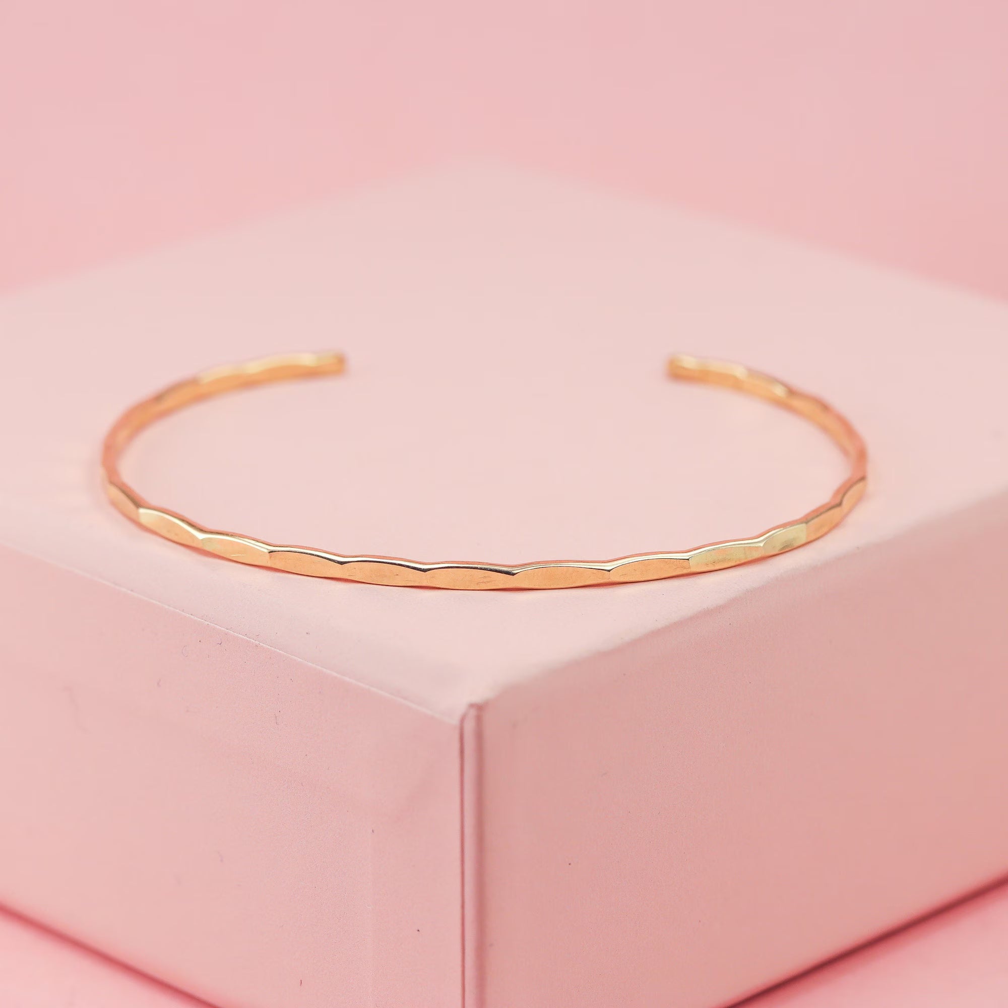 Thin Hammered Brass Cuff