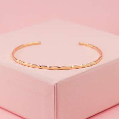Thin Hammered Brass Cuff