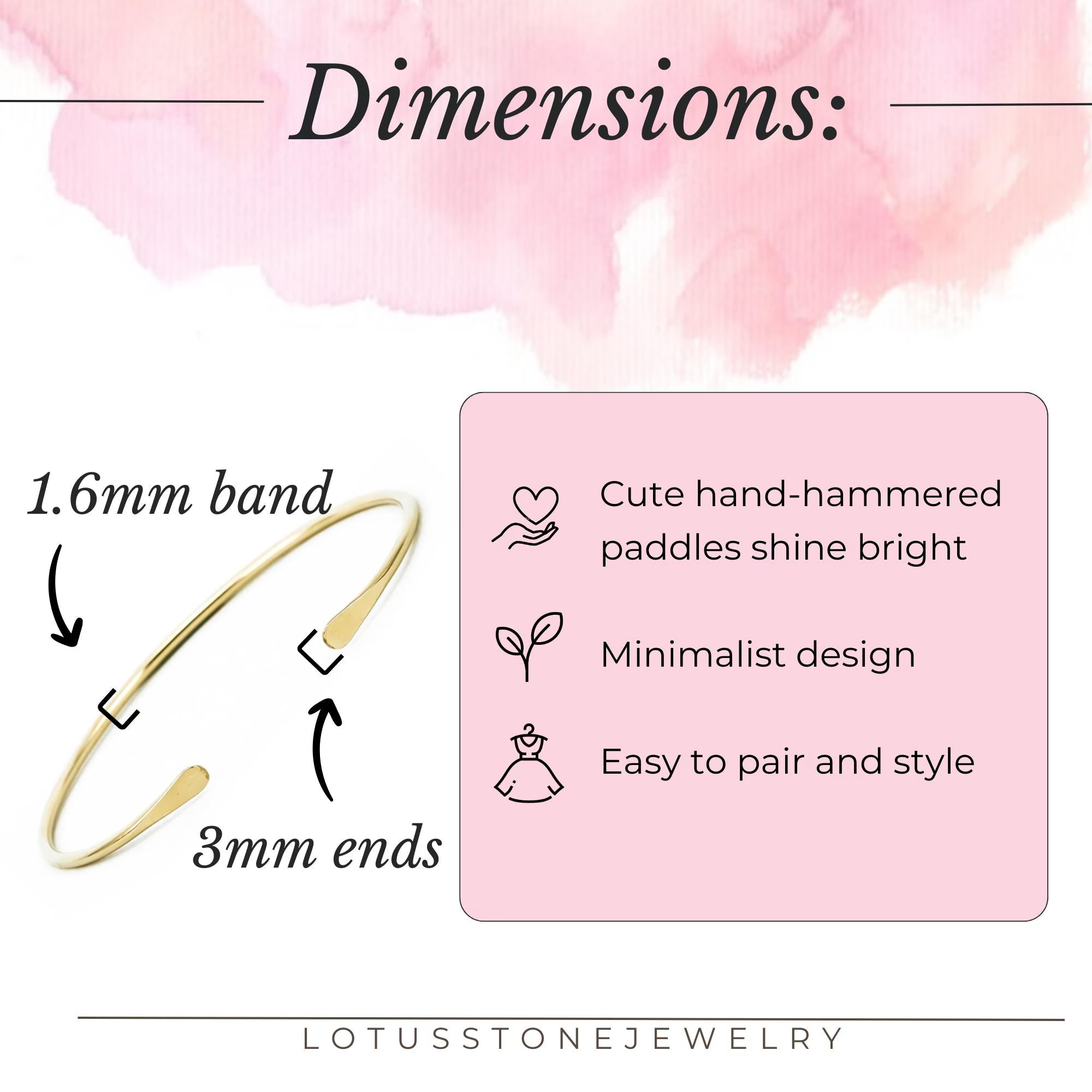 Smooth Thin Brass Cuff
