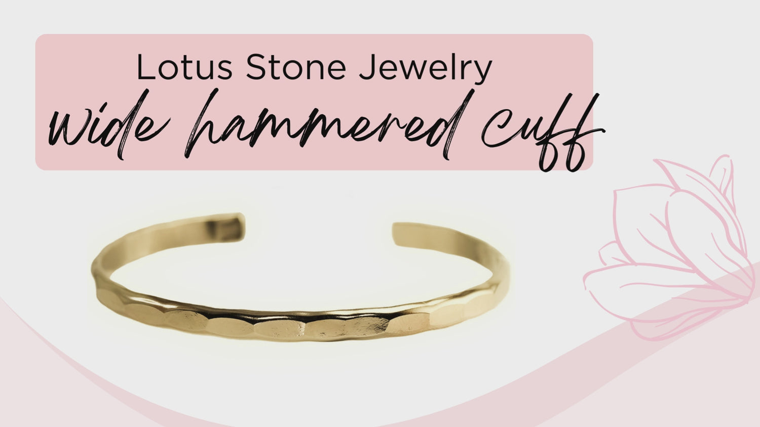 Wide Hammered Rose Gold Cuff Bracelet