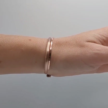 Personalized 14K Rose Gold Cuff Bracelet