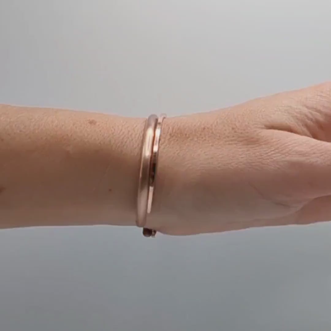 Personalized 14K Rose Gold Cuff Bracelet