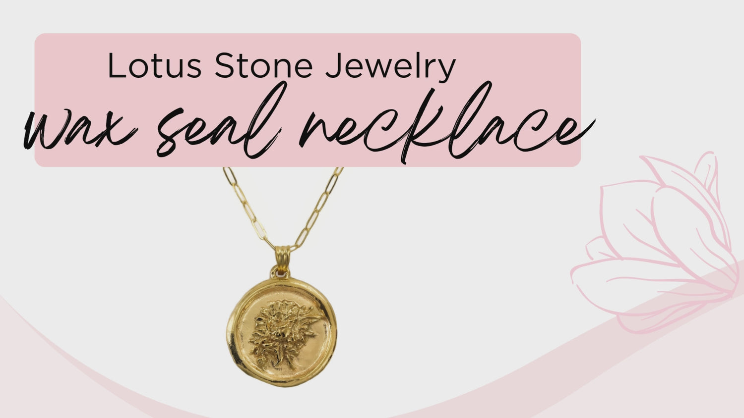 Wax Seal Peony Necklace